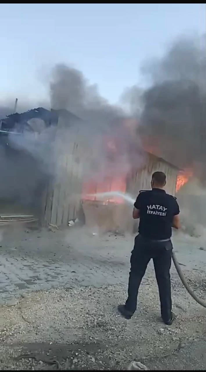 Hatay’da bireysel konteyner yangında küle döndü 