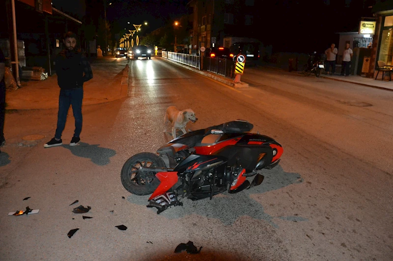 Edirne’de devrilen motosikletin sürücüsü yaralandı 