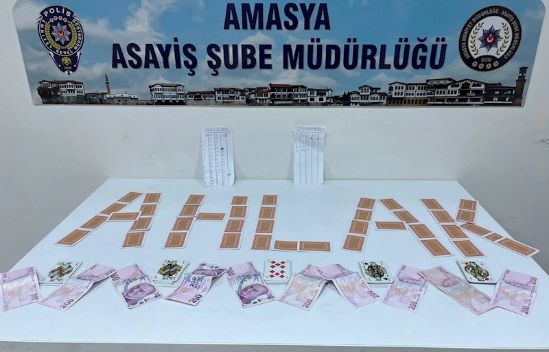 Amasya’da kumar oynayan 5 kişiye 32 bin 125 lira ceza uygulandı