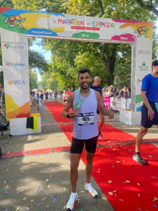 Kamil İnak, Colmar Maratonu’nu zirvede tamamladı