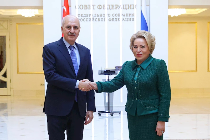 TBMM Başkanı Kurtulmuş, Rusya Federal Meclisi Federasyon Konseyi Başkanı Matviyenko ile görüştü