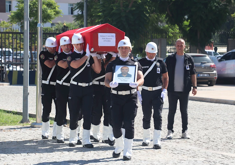 Kalp krizi sonucu hayatını kaybeden polis memuruna veda töreni