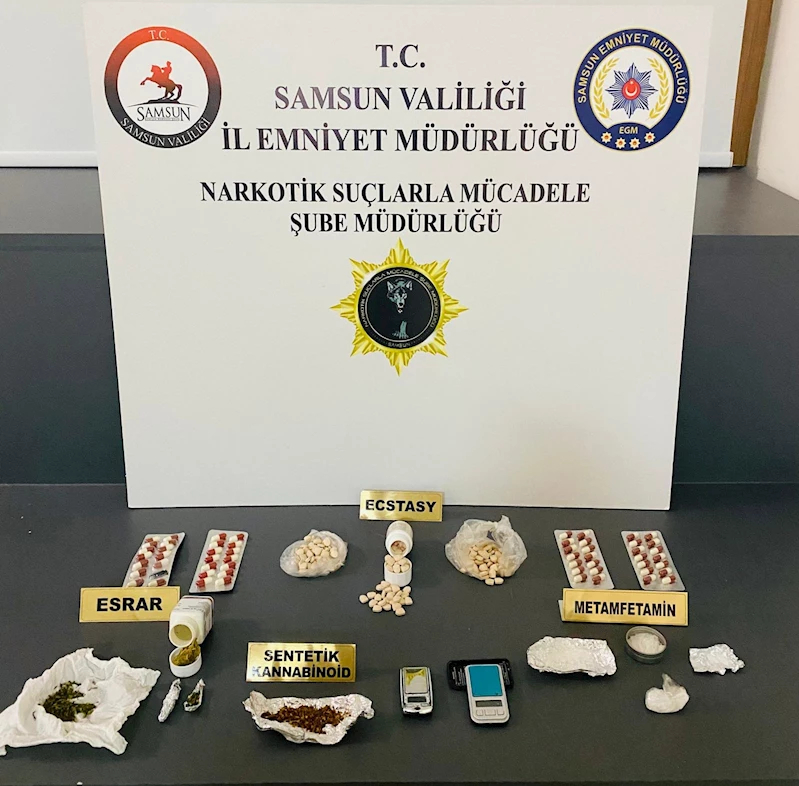 Samsun’da uyuşturucu ticaretine 2 gözaltı