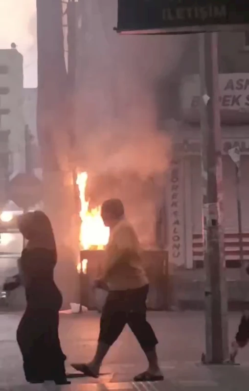 Mardin’de elektrik trafosu alev alarak yandı