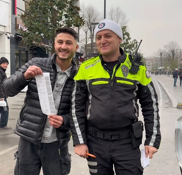 Trafiğe kapalı olan caddeye giren motosiklet sürücülerine ceza