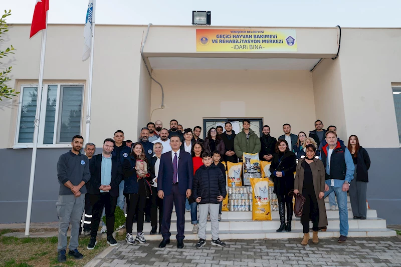 Hayvanseverlerden Yenişehir Belediyesi bakımevine mama desteği