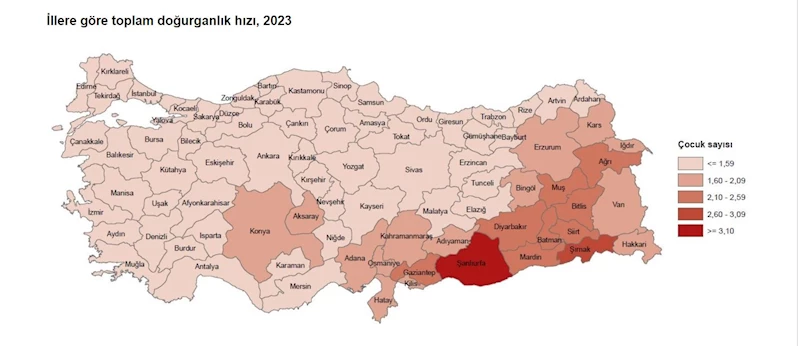 10 il, nüfusunu yenileme yeterliliğine sahip