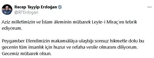 Cumhurbaşkanı Erdoğan