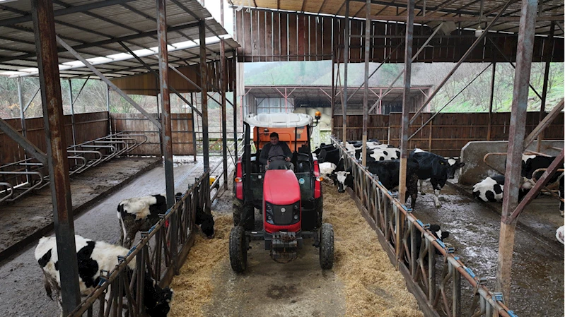 Bir inekle başladıkları hayvancılıkta devlet desteğiyle çiftlik kurdular