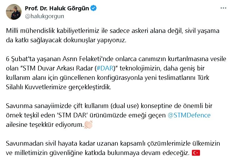 Haluk Görgün: STM DAR