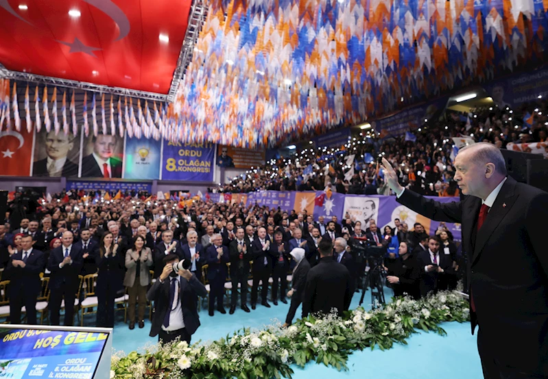 Cumhurbaşkanı ve AK Parti Genel Başkanı Erdoğan, partisinin Ordu 8. Olağan İl Kongresi