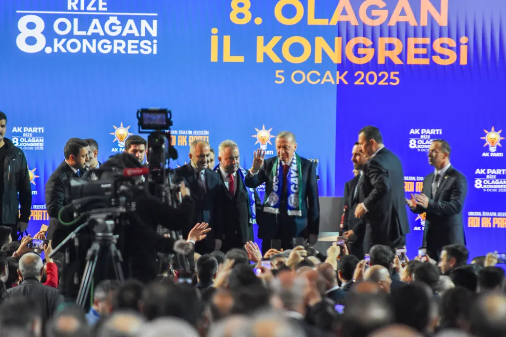 Rize’de AK Parti 8. Olağan İl Kongresi Coşkulu Bir Şekilde Gerçekleşti 