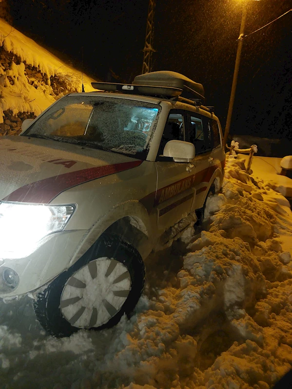 Rahatsızlanan diyabet hastası, arazi tipi ambulansla hastaneye ulaştırıldı