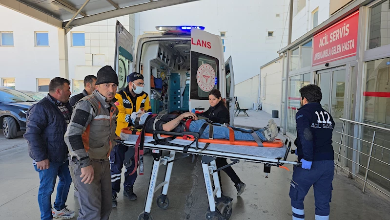 Kafasına tahta parçası düşen işçi yaralandı