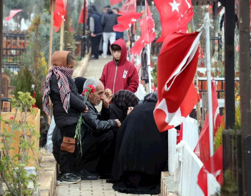 Depremde kaybettikleri yakınlarının mezarlarını ziyaret ettiler