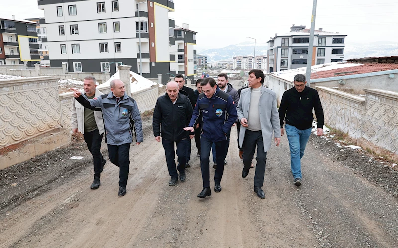 Başkan Yazıcıoğlu Güneşli Mahallesi’nde incelemede bulundu