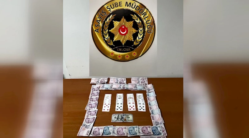 Yalova’da kumar baskını; 13 kişiye toplam 120 bin lira ceza kesildi