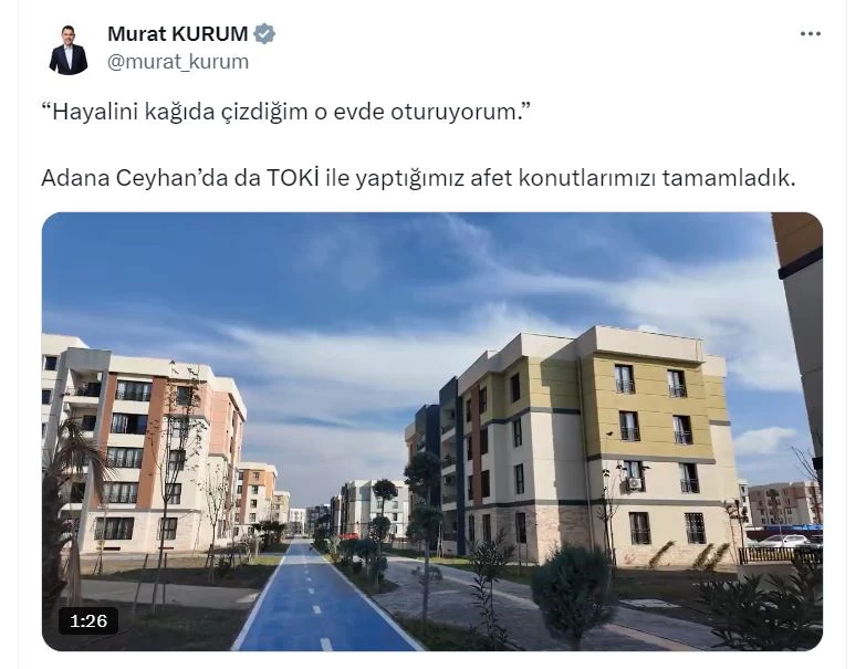 Bakan Kurum: Adana Ceyhan