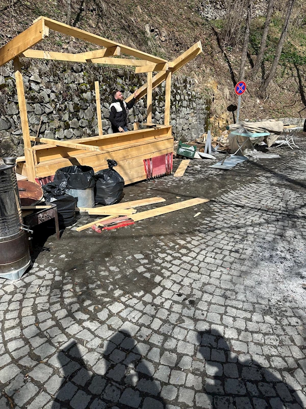 Sümela Manastırı çevresi seyyar tezgahlar kaldırıldı