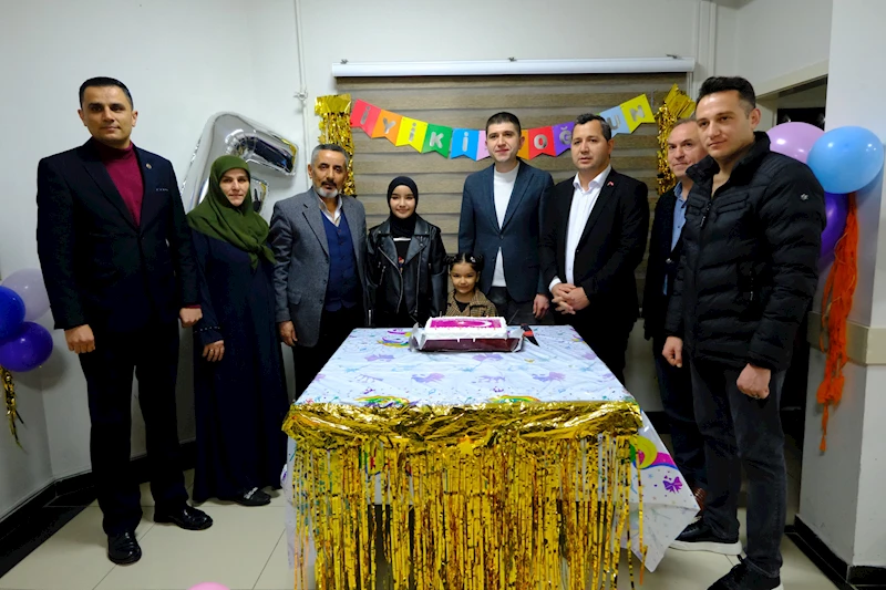 Şehit kızına sürpriz doğum günü
