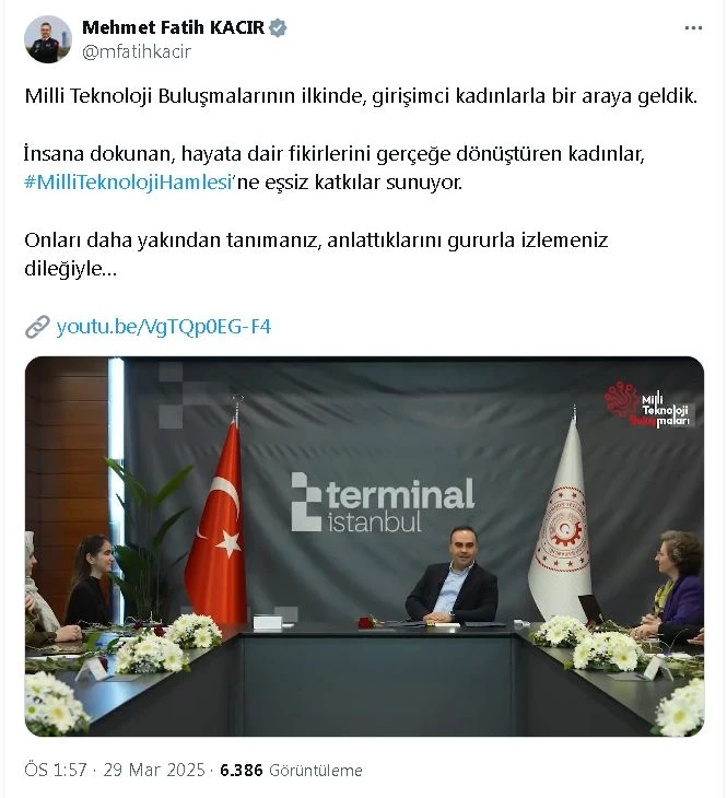 Bakan Kacır, girişimci kadınlarla bir araya geldi