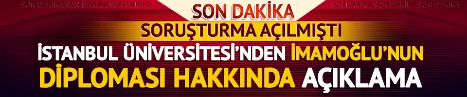 SON DAKİKA | İmamoğlu