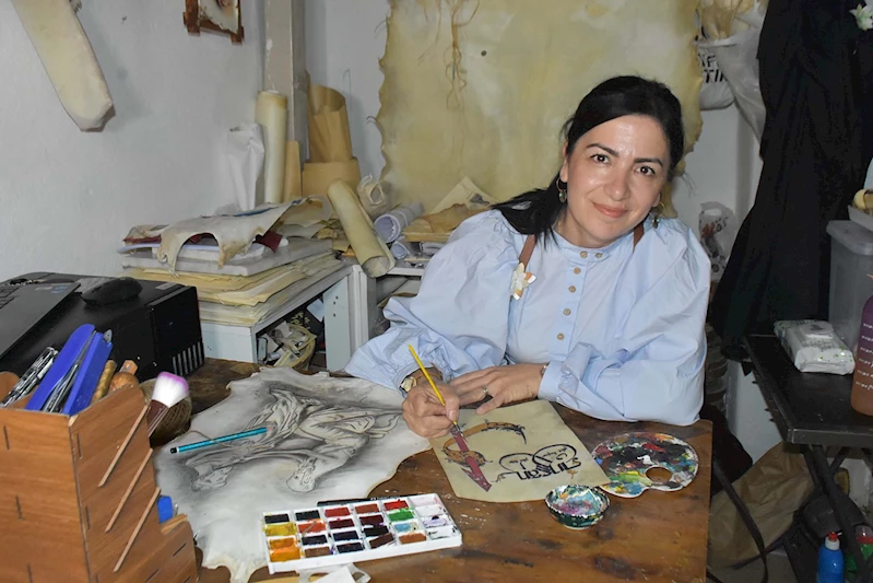 Kanser tedavisinde terapi oldu; 6 yıldır parşömen işliyor