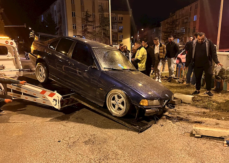 Polisten kaçan sürücü kaza yapınca yakalandı