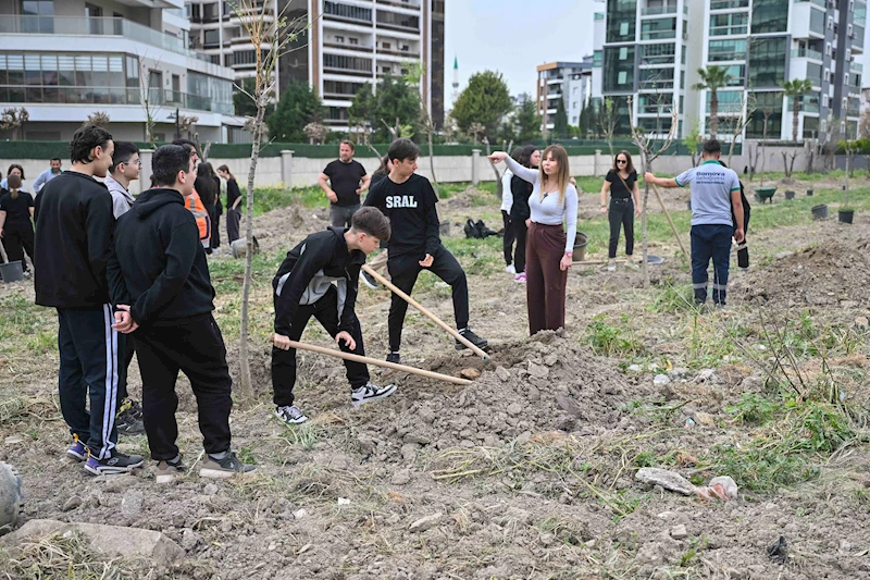 Daha yeşil bir doğa için öğrenciler fidan dikti