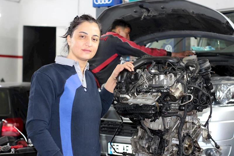 8 yıllık oto tamircisi Döndü: Hem anne hem ustayım