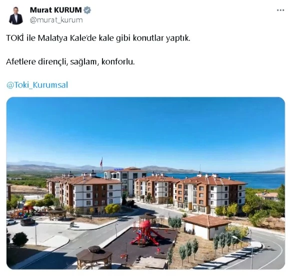 Bakan Kurum: TOKİ ile kale gibi konutlar yaptık