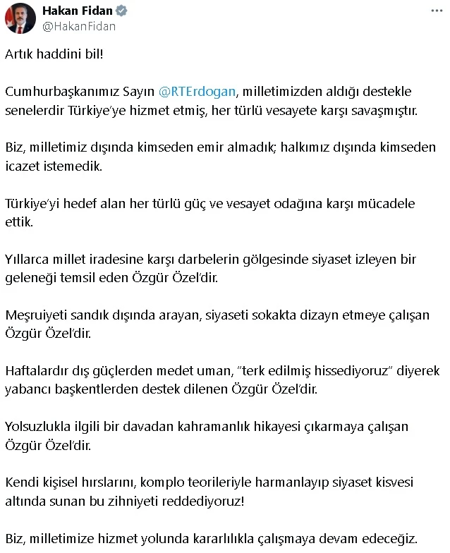 Bakan Fidan