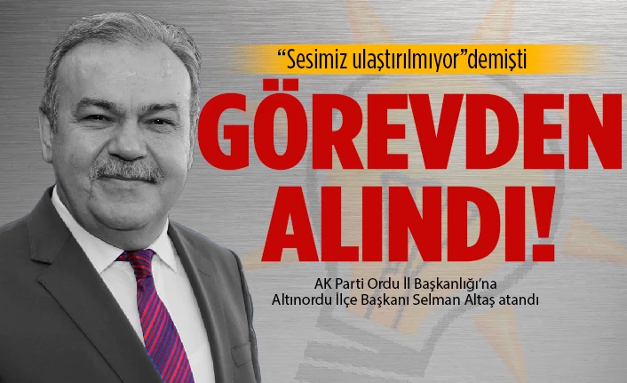 AK Parti İl Başkanı Tomakin görevden alındı!