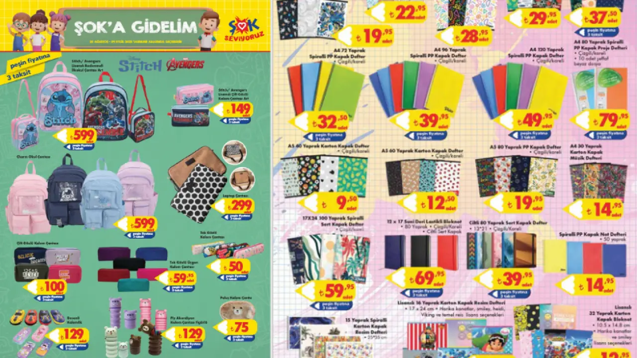 ŞOK Market Cumartesi Fırsatları Kataloğu Yayınlandı! 23 Ağustos 2025’te Kırtasiye Ürünlerinde Büyük İndirim 2
